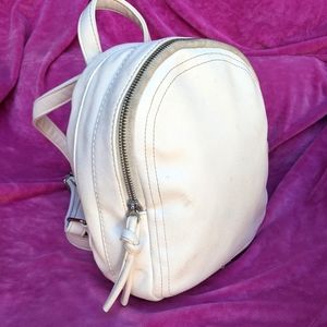 Faux leather mini backpack